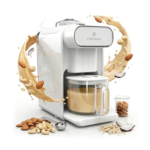 ChefWave Milkmade Soy Milk Maker – 6-in-1 Plant-Based Milk Machine for Almond, Oat, Soy, Cashew,...
