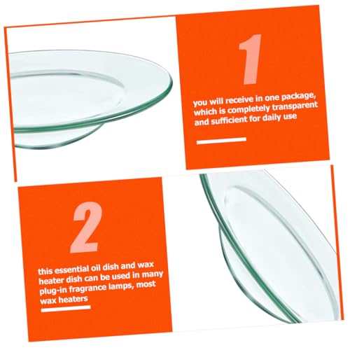 Plato para aromaterapia reutilizable de vidrio templado transparente 4