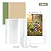 Vienrose Small Photo Album for 4x6 Pictures – 26 Pockets Holds 52 Photos, Customizable Plastic Covers, Morandi Color Postcard Album, Wedding Travel Baby Gift – Green + Orange + Beige (Set of 3)
