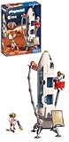 PLAYMOBIL Space Esa Cohete de investigación a Marte| Cohete Modular con Plataforma de Lanzamiento y 2 astronautas | Juguete para niños a Partir de 4 años | 72011