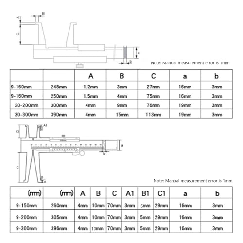 Calibrador Vernier 10-160mm Garra Corta miniatura 5