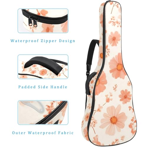 Housse de guitare basse et acoustique 109 cm à 2 poches