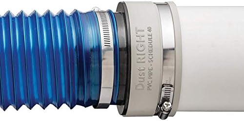 Dust Collection Hose Adapter - To Connect 4” Dust Hose to Schedule 40 PVC Pipe – Large End Dust Collection Adapter Fits 40 PVC Pipe – Dust Collection Systems for Woodworking w/Rubber PVC End