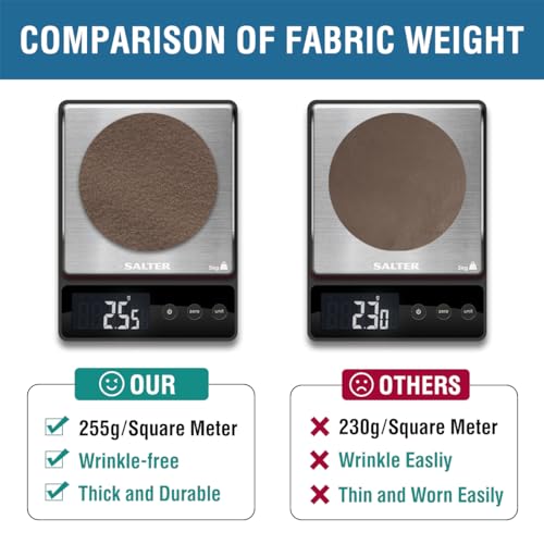 H.VERSAILTEX Fleece Couch Cushion Covers Stretch Chair Covers for Living Room Armchair Sectional Couch Covers Comfortable and Durable Fabric(1 Seater Cushion Cover, Taupe) - image 4