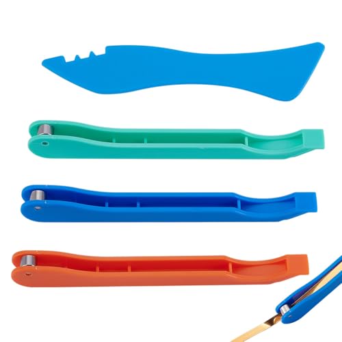 UNICRAFTALE 4 Stück 4 Arten Kupferfolien Handfolierer Für Buntglas Kunststoffwerkzeuge Brillen Handfolierer Tragbares Brillenwerkzeug Kupferbandkanten Bastelzubehör Für Bastler