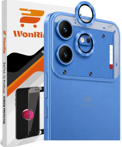 Image of WonRia Pack 2 - Camera Lens Protector Ring for Nothing 4B 5G Camera Aluminum Alloy Rings, Ultra-HD Metal Frame- Blue