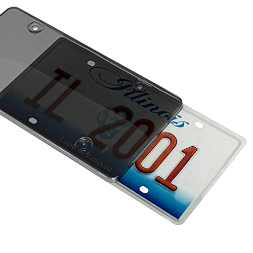 2 Pcs License Plates Cover Black Unbreakable Dark Design,Fits All Standard 6X12 Inches License Plates,Protect Your Front & Back License Plates #TOP3