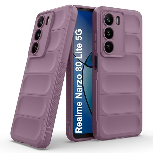 Image of Zapcase Back Case Cover for Realme Narzo 80 Lite 5G | Compatible for Realme Narzo 80 Lite 5G Back Cover | Liquid Silicon Magic Case with Camera Protection | Lavender