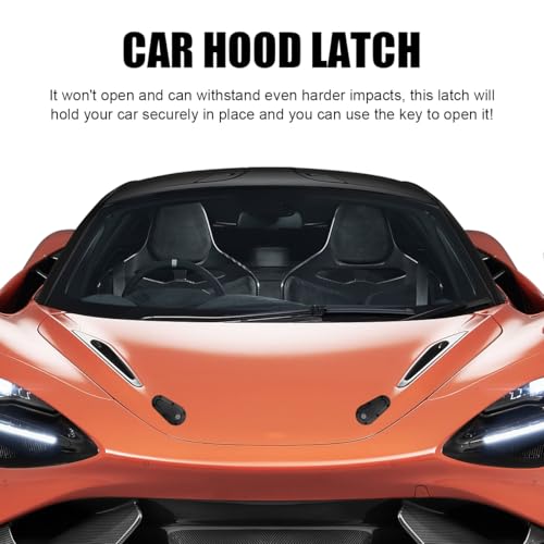 image for Yourkar Flush Hood Latch and Pin Kit, Durable Engine Bonnet Quick Rele