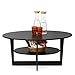 Furinno Oval Coffee Table, Walnut