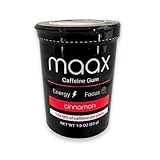Maax Caffeine Energy Gum | Focus Gum | 125mg of caffeine per piece | Cinnamon | 25 pieces per container