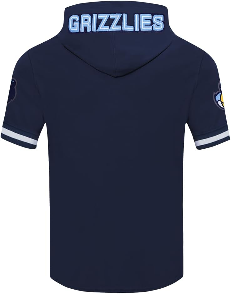 Pro Standard Mens NBA Classic Chenille Cotton Double Knit Short Sleeve Hoodie - Image 2