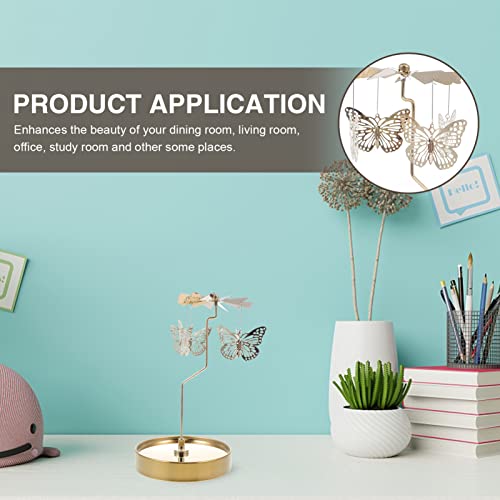 Osaladi Fireplace Decor 3Pcs For Design Decorations Candlestick Dinner Fireplace Candlelight Center Tea Stainless Romantic Steel Dining Decor Spining Candleholder Candle Elegant Table Wedding Decor #TOP1