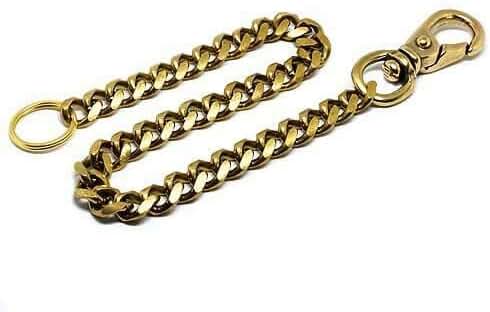 真鍮ナスカンウォレットチェーン×5 真鍮ウォレットチェーン カスタム