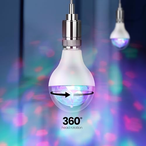Feit Electric Multicolor Changing Disco Party LED Light Bulb, DISCO1/LED, A19, RGB, RGB Multicolor, 5.3" H x 3.15" D by Feit Electric - Image 5