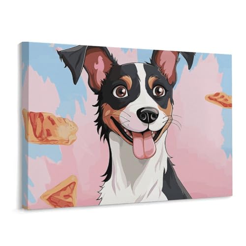 Toile murale rat terrier pour égayer un mur vide avec une déco de Noël