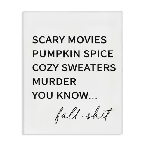 Fall Humor Autumn Typography, 16 x 20 Inch Canvas Wall Art