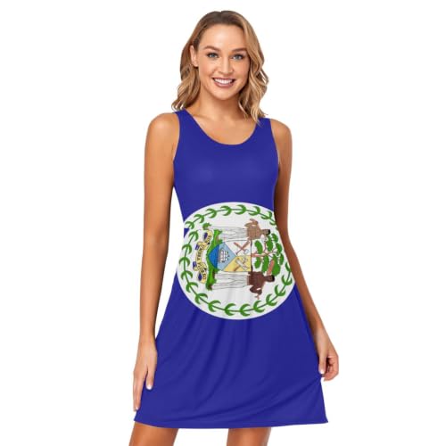 Robe Belize mini robe débardeur fluide imprimée drapeau - 2