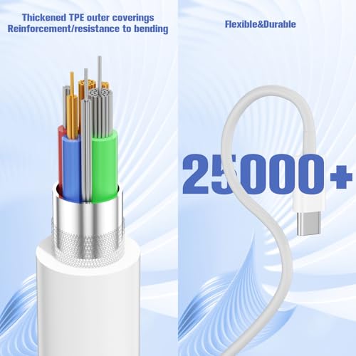 Image of Car Carplay Cable for iPhone 16 /15, iPhone 16 /15Pro 16 /15 Plus 16 /15Pro Max Charger, USB A to USB C for Carplay USB C Cord, iPad usb C Cable 10th Gen iPad Air, 3FT Car Charger Cable Replacement Cord