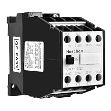 Heschen AC Contactor CJX1-12/22 220V 50/60Hz Coil 3P 3 Pole 2NO+2NC 380V 20A 5.5KW