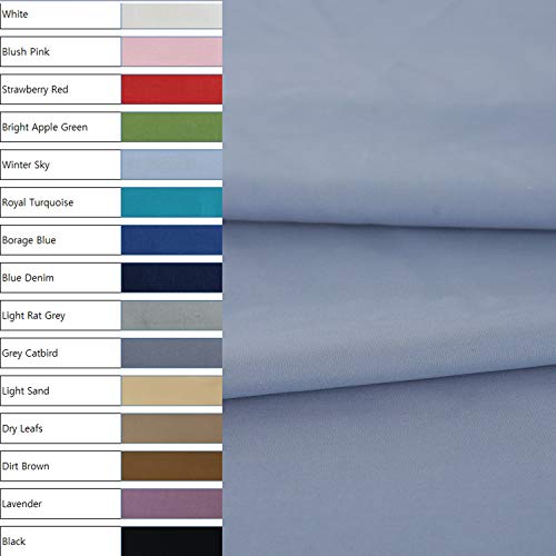 COTTONVILL 40COUNT Cotton Solid Fabric (3yard, 10-Grey Catbird)