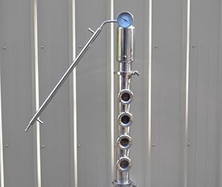 Affordable Distillery Equipment, LLC Moonshine Stills 3" Stainless Reflux Column with 4 Sight Glasses