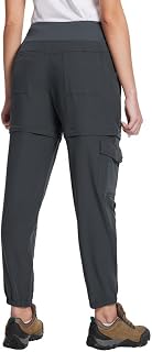 BALEAF Women's Convertible Pants, Quick Dry Hiking Joggers, Water Resistant Jogger Pants, Lightweight Cargo Joggers