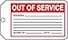 Accuform Production Control Tag,"Out of Service", 5.75" x 3.25", PF-Cardstock, (Pack of 25) MMT329CTP