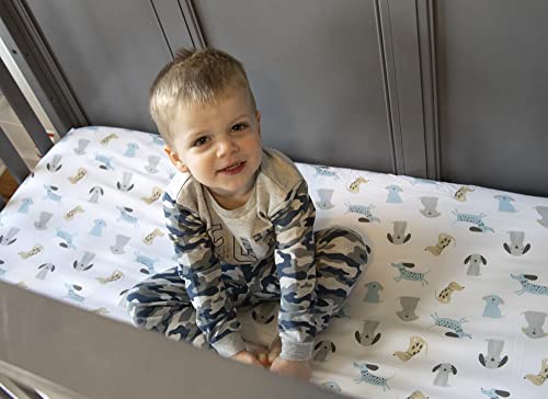 Standard Microfiber Fitted Crib Sheets For Baby Girl, Baby Boy, And Neutral, 2 Pack Crib Sheets Crib Essentials For Baby 28X52 Crib Sheets (Dogs & Paws) #TOP6