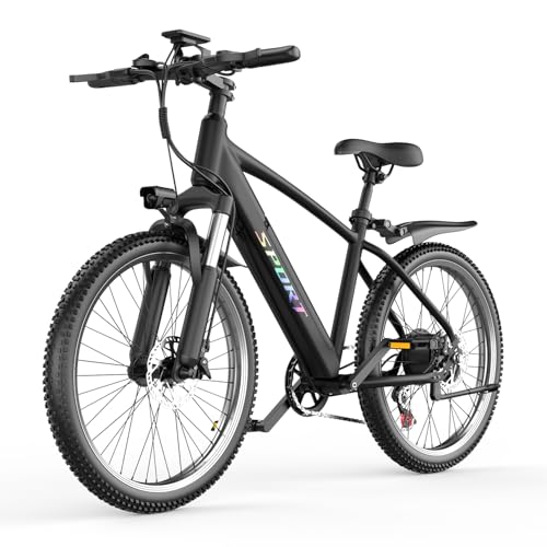 ASKGO Electric Bike for Adults, 1500W Motor Ebike, Max 65Miles 25MPH, 26' Electric Mountain Bike, 480Wh Removable Battery EBike, 7-Speed & Front Suspension, Electric Bicycle for Commute