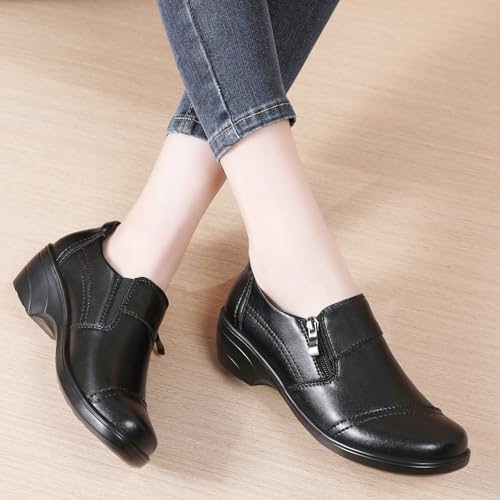 Image of QAE Loafers for Women Comfortable Loafers Slip-Ons Dress Shoes for Women Business Casual Work Office Shoes Women's Orthopedic Walking Shoes