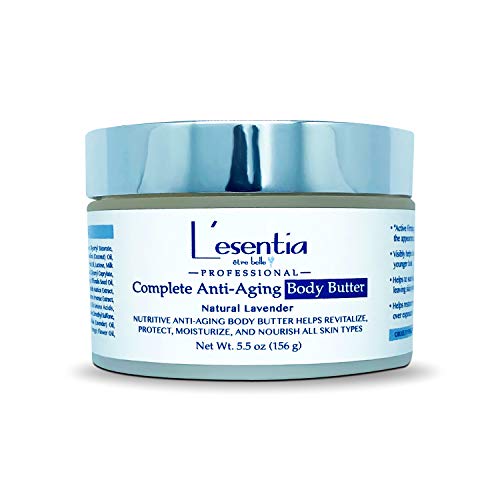 Lesentia Complete Shea Body Butter – Anti Aging Cream and Daily Moisturizer with Natural Ingredients like Honey, Pure Coconut Oil and Jojoba Oil for Total Hydration of Dry Sensitive Skin (5.5 oz)