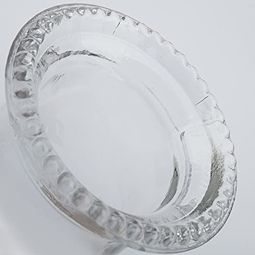 RAHATA Oil Lamp Chimney Hurricane Lamp Glass Replacement Clear 3 Inch Base for Kerosene Lamp Shade(Wave Style 1P)
