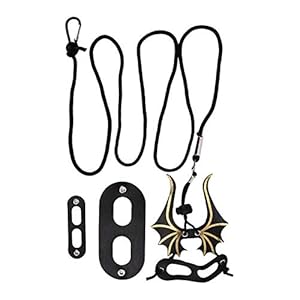 Verstelbare Lizard Leash Rope, Artificial Lizard Harness, Zwart Duurzaam voor Hagedissen Huisdieren(black)