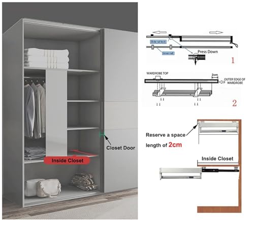 Tringle de placard extensible et coulissante penderie gain de place