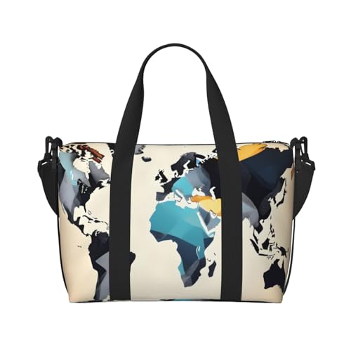 Bolso de mano exclusivo con mapa abstracto, un accesorio sofisticado para tu día a día 2