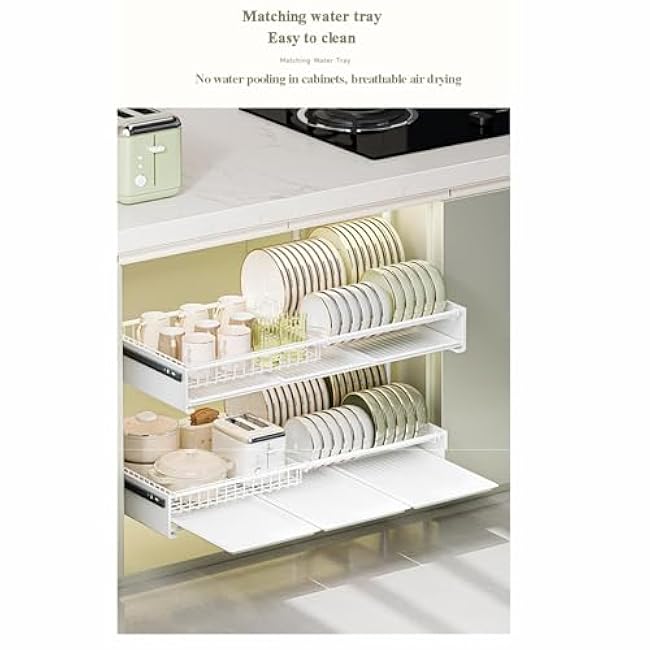 Pull Out Cabinet Organizer, Roll Out Shelf with Solid Steel Ball, Multi-Purpose Slide Out Drawers for Kitchen Cabinets, Bathroom, Pantry Organizer,80-110-53-100