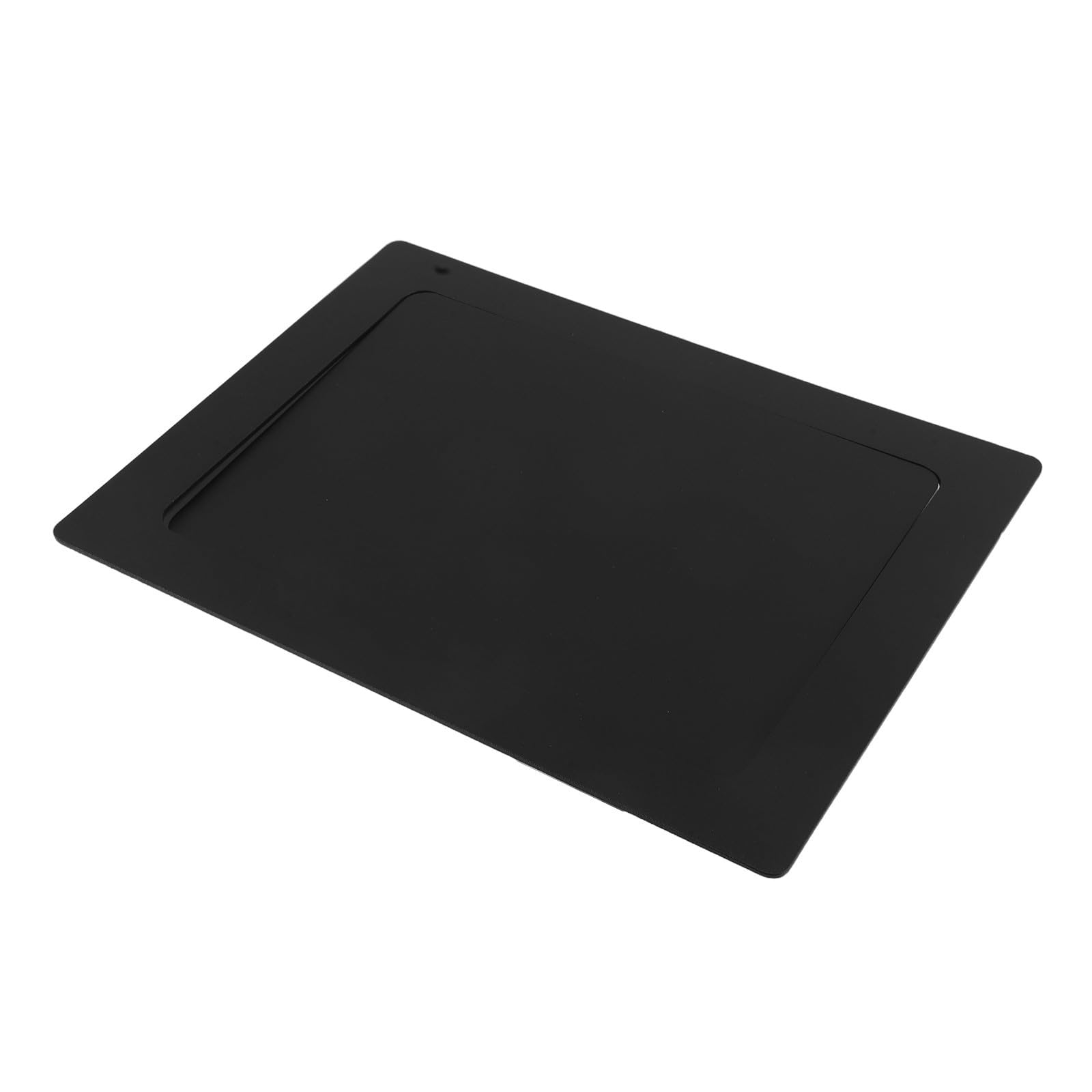 Tapa de Bote de Basura Solapa Abatible, Tapa de Basura Empotrada Rectangular de Acero Inoxidable Negro, Apertura Lateral, Montaje Empotrado, para Cocinas Comerciales y Espacios