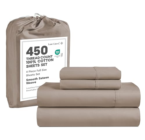 Consejos para Comprar Suburbia Sabanas Top 10. 50 LANE LINEN Sábanas 100% algodón tamaño matrimonial - 450 Hilos - Juego de 4 sábanas tamaño matrimonial, Suaves y Transpirables, con Bolsillos Profundos, sábanas de Lujo para...