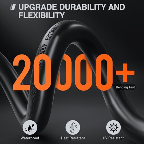Image of Nilight 30 Amp 50FT RV Locking Extension Cord with Adapter 15Amp to 30Amp 125V Heavy Duty 10 Gauge Pure Copper STW Wire ETL Listed 3 Prong TT-30P L5-30R 30F /30M Weatherproof Suit for Camper Trailer