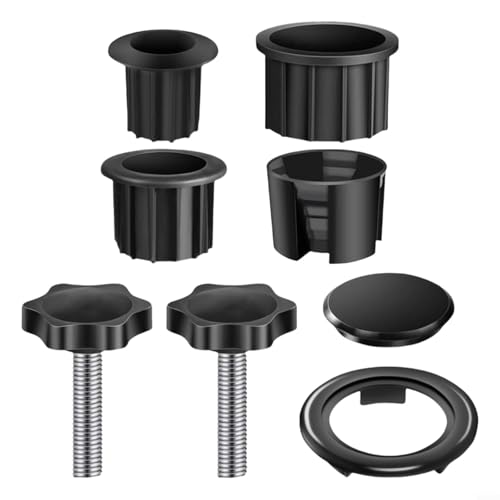 Schirmständer-Adapter-Set, mit Reduzierringen, 32 mm, 38 mm, 48 mm, Befestigungsschrauben für Garten, Terrasse
