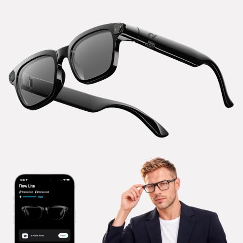 Smart Glasses with HD Camera, 1080P Video Stabilization, Real-Time Translation, ChatGPT Assistant with AI Memory, UV400 Protection Sunglasses, Open Ear Music, Hands-Free Call, Dual Mics - image 1