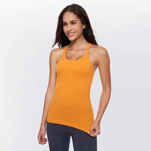 Image of sphinx cat Yoga Racerback Tank Top for Women with Built in Bra,Women's Padded Sports Bra Fitness Workout Running Shirts