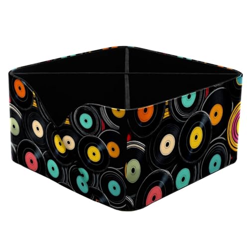 Rangement de bureau rectangulaire à compartiments disques noirs