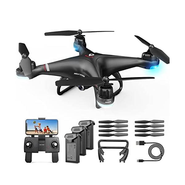 Holy Stone GPS Drone with 1080P HD Camera FPV Live Video for Adults and Kids, Quadcopter HS110G Upgraded Version with 3…