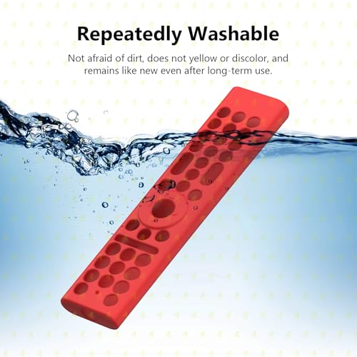 Image of RAYA Silicone Cover Compatible with 2026 Hisense TV Remote E7Q / E75Q / U7Q / A4Q / A6Q / A7Q / Q6Q Model TV Remote Protection Case (Red)