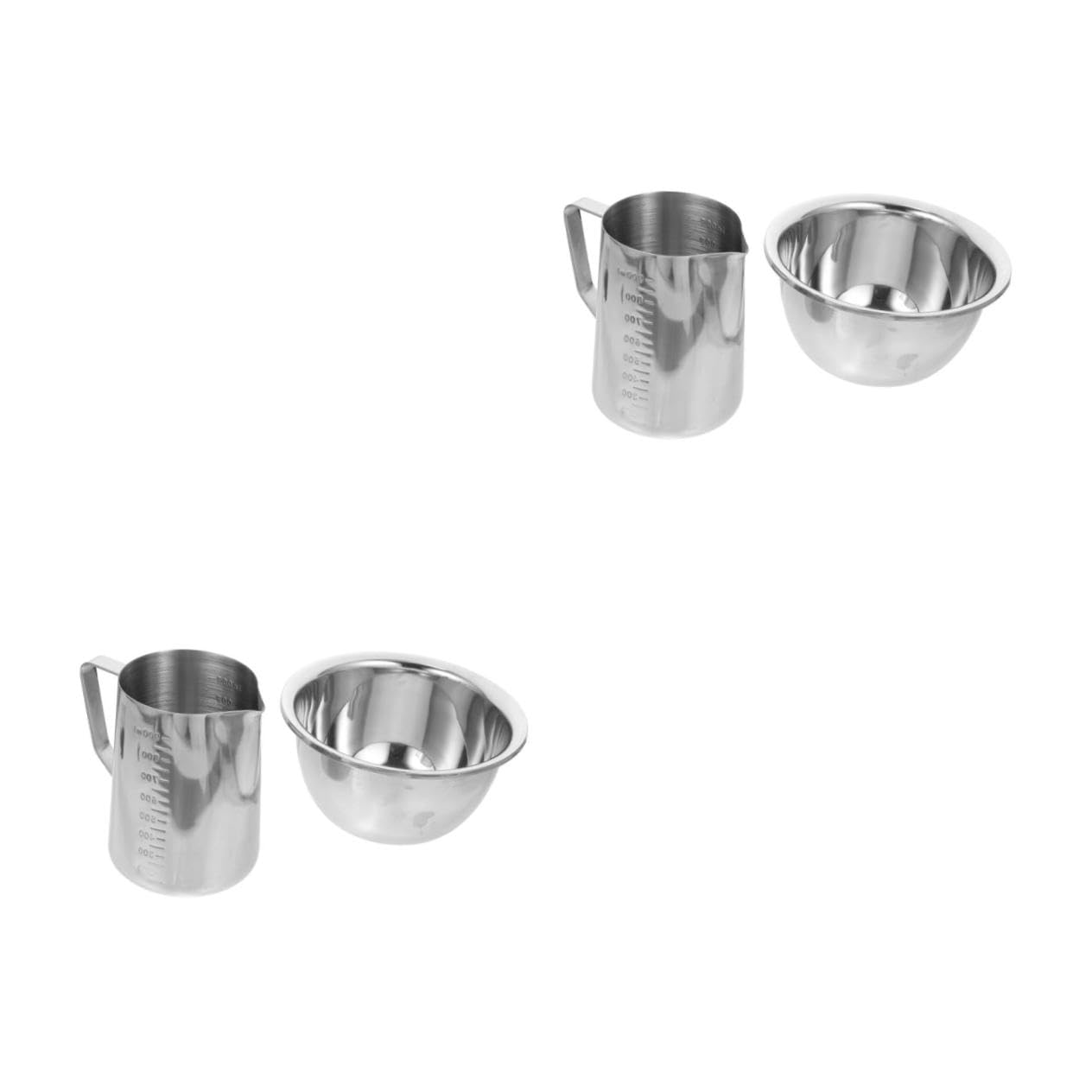 Bol de fusion de bougie en acier inoxydable Cabilock avec son support de chauffage silver