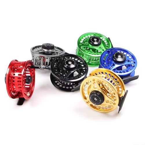 Fly Fishing Reel, Metal Fly Fishing Reel, Adjustable Leakage for FORCE, for Saltwater Fishing, 10.5 x 10.5 x 8.8 cm, Red - Image 4