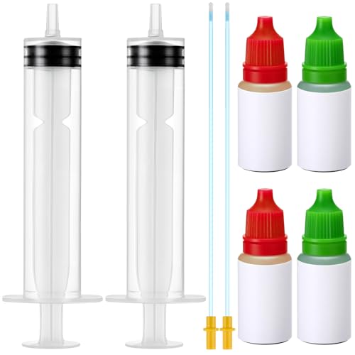 Threlaco 8 Pcs Pool Leak Detection Dye Kit Plastic Syringe with Soft Tubes Pool Leak Location Dye for All Pool, Spa, Hot Tub Types