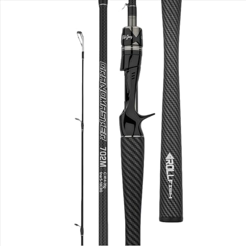SylvanFlux Carbon Fiber Lure Fishing Rod, M Action Universal Spinning & Casting Rod, High Sensitivity Lightweight Rod for Freshwater & Saltwater (Casting, Centimetres, 180, Medium)